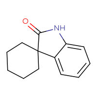 Chemical structure of 1',2'-dihydrospiro[cyclohexane-1,3'-indol]-2'-one - CSSB00000037904