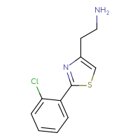 Chemical structure of 2-[2-(2-chlorophenyl)-1,3-thiazol-4-yl]ethan-1-amine - CSSB00000706543