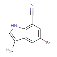 Chemical structure of 5-bromo-3-methyl-1H-indole-7-carbonitrile - CSSB00102522718