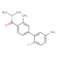 Chemical structure of 5'-amino-2'-fluoro-N,N,3-trimethyl-[1,1'-biphenyl]-4-carboxamide - CSSB06718838597