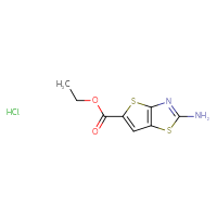 Chemical structure of ethyl 2-aminothieno[2,3-d][1,3]thiazole-5-carboxylate hydrochloride - CSSB20963515985