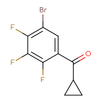 Chemical structure of (5-bromo-2,3,4-trifluorophenyl)(cyclopropyl)methanone - CSSB20504697466