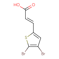 Chemical structure of (2E)-3-(4,5-dibromothiophen-2-yl)prop-2-enoic acid - CSSB00102763385