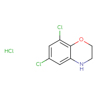 Chemical structure of 6,8-dichloro-3,4-dihydro-2H-1,4-benzoxazine hydrochloride - CSSB00020626296