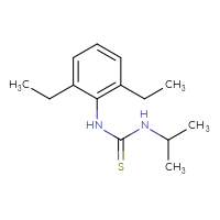 Chemical structure of 1-(2,6-diethylphenyl)-3-(propan-2-yl)thiourea - CSSB00000485966