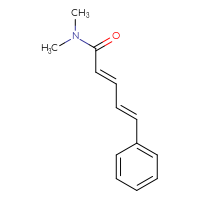 Chemical structure of (2E,4E)-N,N-dimethyl-5-phenylpenta-2,4-dienamide - CSSB07019523596