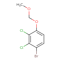 Chemical structure of 1-bromo-2,3-dichloro-4-(methoxymethoxy)benzene - CSSB14924419774
