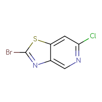 Chemical structure of 2-bromo-6-chloro-[1,3]thiazolo[4,5-c]pyridine - CSSB00010184065