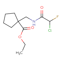 Chemical structure of ethyl 1-[(2-chloro-2-fluoroacetamido)methyl]cyclopentane-1-carboxylate - CSSB21332121965