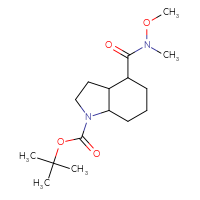 Chemical structure of tert-butyl 4-[methoxy(methyl)carbamoyl]-octahydro-1H-indole-1-carboxylate - CSSB01395049235