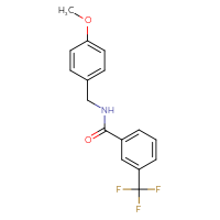 Chemical structure of N-[(4-methoxyphenyl)methyl]-3-(trifluoromethyl)benzamide - CSSB00046267195