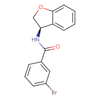 Chemical structure of 3-bromo-N-[(3R)-2,3-dihydro-1-benzofuran-3-yl]benzamide - CSSB06681906497