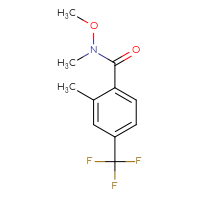 Chemical structure of N-methoxy-N,2-dimethyl-4-(trifluoromethyl)benzamide - CSSB01395048041