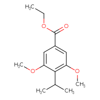 Chemical structure of ethyl 3,5-dimethoxy-4-(propan-2-yl)benzoate - CSSB02002351375