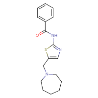 Chemical structure of N-{5-[(azepan-1-yl)methyl]-1,3-thiazol-2-yl}benzamide - CSSB00121604537
