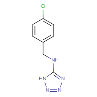 Chemical structure of N-[(4-chlorophenyl)methyl]-1H-1,2,3,4-tetrazol-5-amine - CSSB00000013213