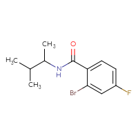 Chemical structure of 2-bromo-4-fluoro-N-(3-methylbutan-2-yl)benzamide - CSSB00000233914