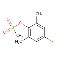 Chemical structure of 4-fluoro-2,6-dimethylphenyl methanesulfonate - CSSB14850568612