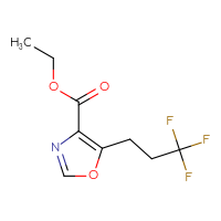 Chemical structure of ethyl 5-(3,3,3-trifluoropropyl)-1,3-oxazole-4-carboxylate - CSSB00012330876