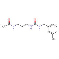 Chemical structure of N-[3-({[(3-methylphenyl)methyl]carbamoyl}amino)propyl]acetamide - CSSB00103818524