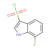 Chemical structure of 7-fluoro-1H-indole-3-sulfonyl chloride - CSSB00010330014
