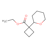 Chemical structure of ethyl 1-(oxan-2-yl)cyclobutane-1-carboxylate - CSSB00116759873