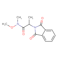 Chemical structure of 2-(1,3-dioxo-2,3-dihydro-1H-isoindol-2-yl)-N-methoxy-N-methylpropanamide - CSSB00015468378