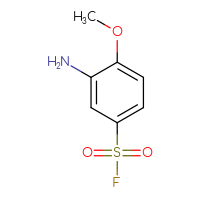 Chemical structure of 3-amino-4-methoxybenzene-1-sulfonyl fluoride - CSSB00000032121