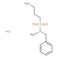Chemical structure of 3-amino-N-benzyl-N-methylpropane-1-sulfonamide hydrochloride - CSSB03436539694