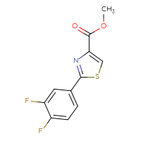 Chemical structure of methyl 2-(3,4-difluorophenyl)-1,3-thiazole-4-carboxylate - CSSB00006414439
