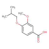 Chemical structure of 3-methoxy-4-(2-methylpropoxy)benzoic acid - CSSB00000182899