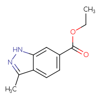 Chemical structure of ethyl 3-methyl-1H-indazole-6-carboxylate - CSSB00043405485