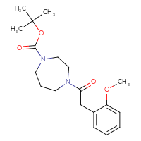 Chemical structure of tert-butyl 4-[2-(2-methoxyphenyl)acetyl]-1,4-diazepane-1-carboxylate - CSSB00385078475