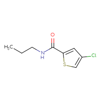 Chemical structure of 4-chloro-N-propylthiophene-2-carboxamide - CSSB00015388243