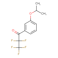 Chemical structure of 2,2,3,3,3-pentafluoro-1-[3-(propan-2-yloxy)phenyl]propan-1-one - CSSB00001319234