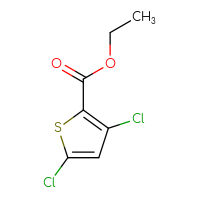 Chemical structure of ethyl 3,5-dichlorothiophene-2-carboxylate - CSSB00049946528