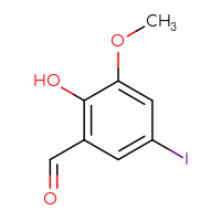 Chemical structure of 2-hydroxy-5-iodo-3-methoxybenzaldehyde - CSSB00000047136