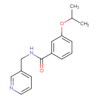 Chemical structure of 3-(propan-2-yloxy)-N-[(pyridin-3-yl)methyl]benzamide - CSSB00121595608