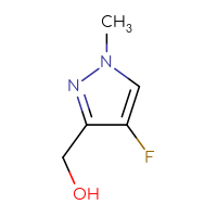 Chemical structure of (4-fluoro-1-methyl-1H-pyrazol-3-yl)methanol - CSSB00135222941