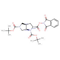 Chemical structure of rac-1,5-di-tert-butyl 2-(1,3-dioxo-2,3-dihydro-1H-isoindol-2-yl) (2R,3aR,6aR)-octahydropyrrolo[3,4-b]pyrrole-1,2,5-tricarboxylate - CSSB20620685228