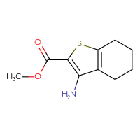 Chemical structure of methyl 3-amino-4,5,6,7-tetrahydro-1-benzothiophene-2-carboxylate - CSSB00010162582
