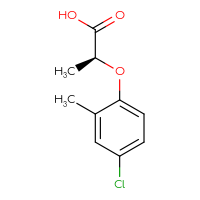 Chemical structure of (2S)-2-(4-chloro-2-methylphenoxy)propanoic acid - CSSB00013033565