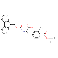 Chemical structure of (2S)-3-{4-[(tert-butoxy)carbonyl]-3-methylphenyl}-2-({[(9H-fluoren-9-yl)methoxy]carbonyl}amino)propanoic acid - CSSB20906343844