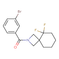 Chemical structure of 2-(3-bromobenzoyl)-5,5-difluoro-2-azaspiro[3.5]nonane - CSSB14963434234