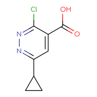 Chemical structure of 3-chloro-6-cyclopropylpyridazine-4-carboxylic acid - CSSB00010385854