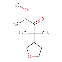 Chemical structure of N-methoxy-N,2-dimethyl-2-(oxolan-3-yl)propanamide - CSSB03500747964