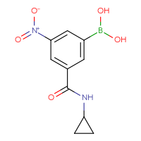 Chemical structure of [3-(cyclopropylcarbamoyl)-5-nitrophenyl]boronic acid - CSSB00000016909