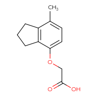 Chemical structure of 2-[(7-methyl-2,3-dihydro-1H-inden-4-yl)oxy]acetic acid - CSSB00000037177