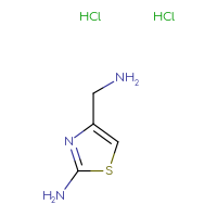 Chemical structure of 4-(aminomethyl)-1,3-thiazol-2-amine dihydrochloride - CSSB00000752548