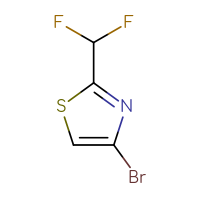 Chemical structure of 4-bromo-2-(difluoromethyl)-1,3-thiazole - CSSB00015615831